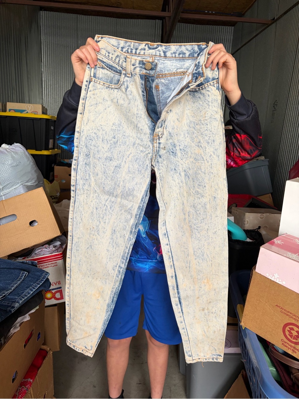 Women’s Vintage High-Waisted Acid-Wash Denim Zena Jeans. Size 9. Rarely Worn
